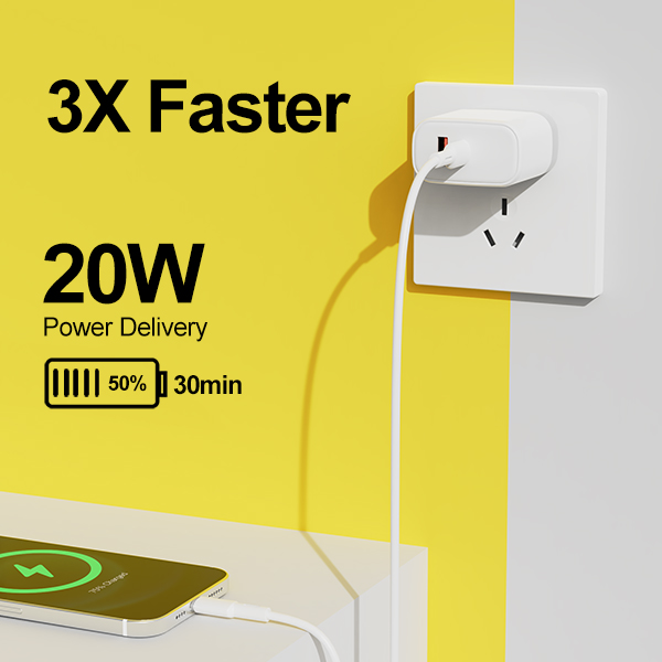 PD 20W+QC3.0 快速充電器-ST730 中規(guī)