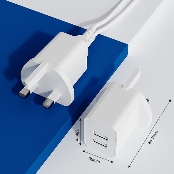 英規(guī)雙口旅充充電器-ST530S