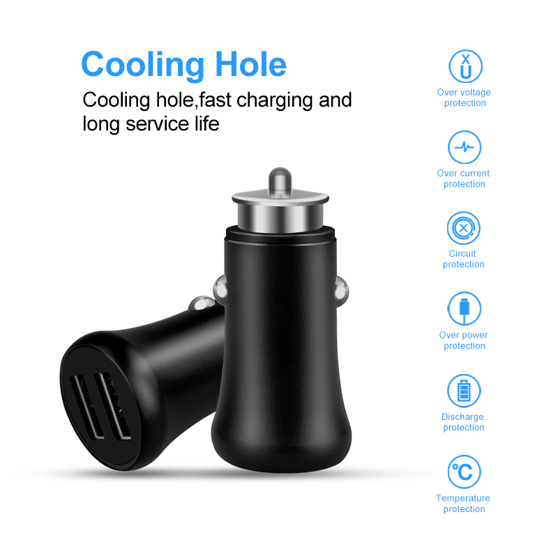 2.4A 雙USB金屬車載充電器-SC270