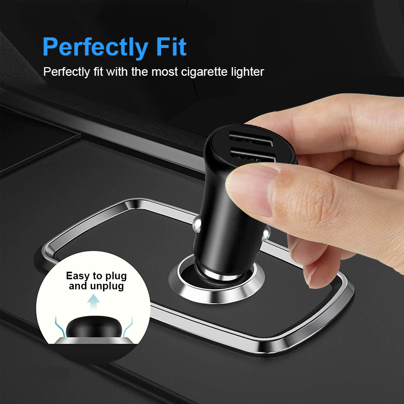 2.4A 雙USB金屬車載充電器-SC270