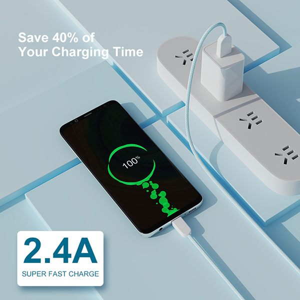 2.4A雙色編織數(shù)據(jù)線 SA410-C