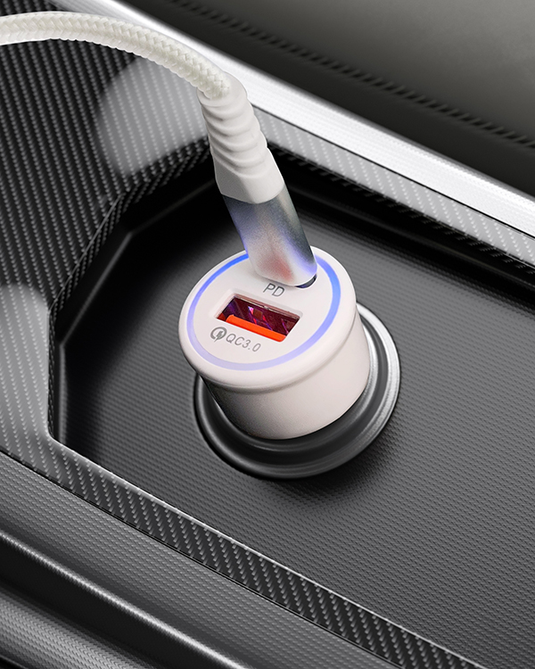 30W PD+QC3.0車載充電器 SC353 30W PD+QC3.0車載充電器 SC353